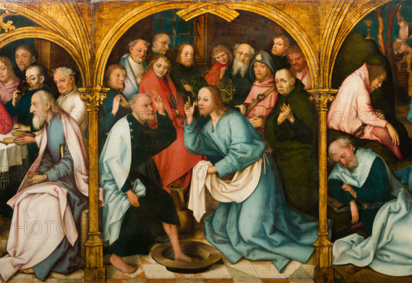 Christ Washing St Peter's Feet, 1501. Creators: Hans Holbein the Elder, Jesus Christ.