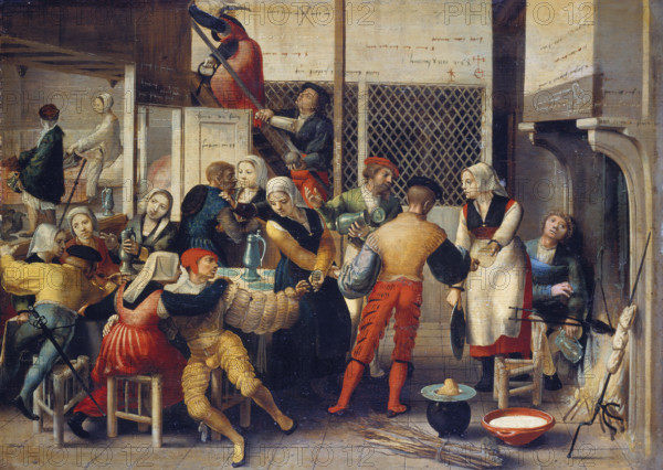 Brothel Scene, c1540-1550. Creator: Master of Brunswick.