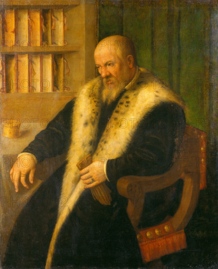 Portrait of a Scholar, 1501-1600. Creator: Style ofMoretto da Brescia.