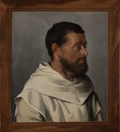 Portrait of a Lay Brother with a Fictive Frame, c1555-1560. Creator: Giovanni Battista Moroni.