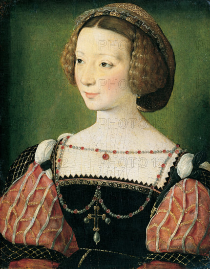 Portrait of Beatrix Pacheco, Countess of Montbel and Entremonts, c1550. Creator: François Clouet circle.