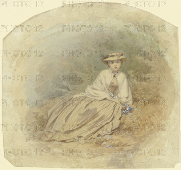 Portrait of the artist's daughter, c1840s. Creator: Jakob Dielmann.