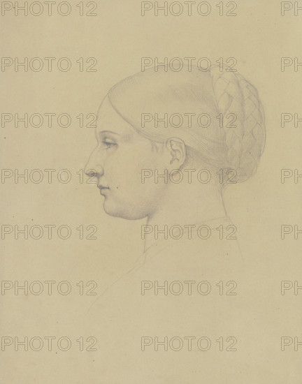 Antonie von Blittersdorf in profile to the left, c1840s. Creator: Eduard von Steinle.