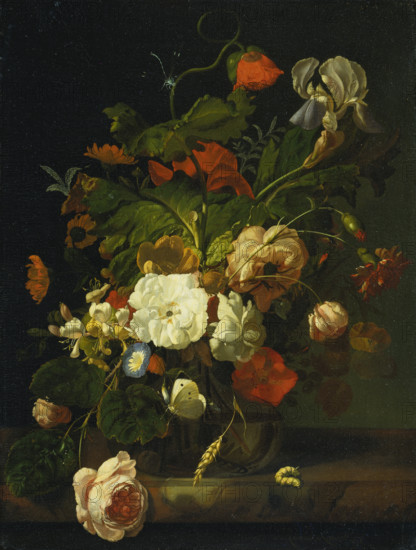 Still Life with Bouquet of Flowers, 1698. Creator: Rachel Ruysch.