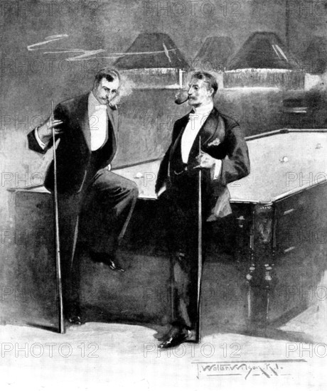 The Fur Cloak: "Playing it a little low down on the other girl, aren't you?", 1898. Creator: Unknown.