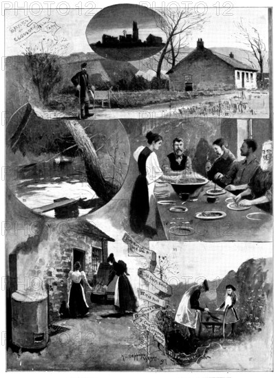 A Free Communist Colony in England: sketches at Clousden Hill Farm...Northumberland, 1898. Creator: Unknown.