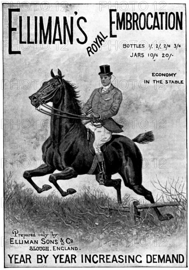 Advertisement for Elliman's Royal Embrocation, 1898. Creator: Unknown.