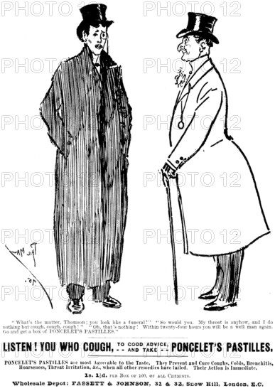 Advertisement for Poncelet's Pastilles, 1898. Creator: Unknown.