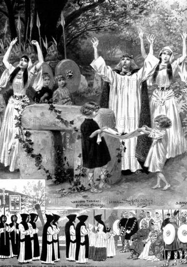 The Conversion of England, an ecclesiastical play at the Church House, Westminster, 1898. Creator: Unknown.