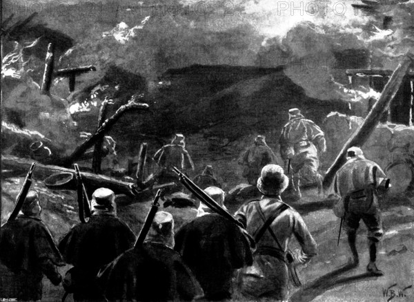 Indian Frontier Rising: with Westmacott's Brigade in Tirah: 3rd Gurkhas starting at 4 a.m..., 1898. Creator: Unknown.