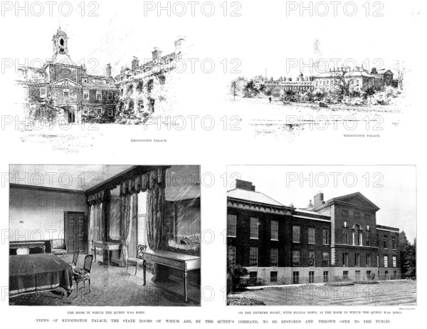 Views of Kensington Palace...to be restored and thrown open to the public, 1898. Creators: Carl Hentschel, P Naumann.