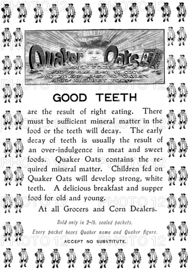 Advertisement for Quaker Oats, 1898. Creator: Unknown.