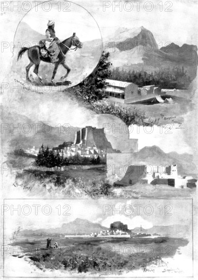 The Baluchistan Disturbance: views of the district of Khelat, 1898. Creators: Unknown, HC Seppings Wright.