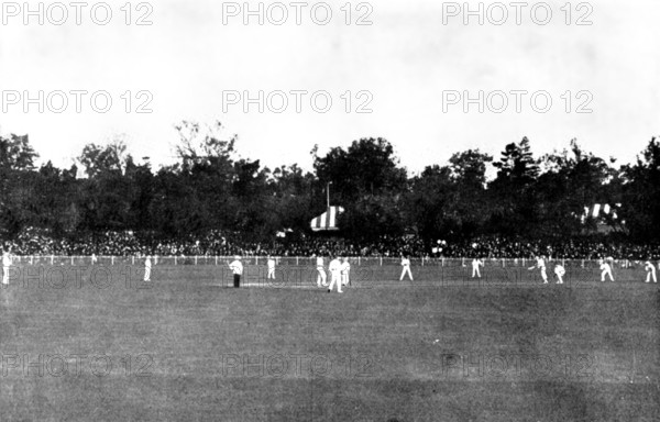The English Cricket Team in Australia: the Second Test Match, Melbourne..., 1898. Creator: Harvie & Sutcliffe.