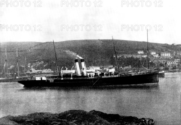The steam-ship "Channel Queen" in Fowey Harbour, 1898. Creator: Millman.