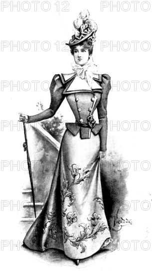 Ladies' Page: a becoming costume, 1898. Creator: Picador.