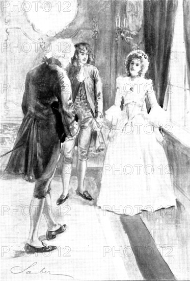 An Enemy of His Grace: My lady...was no longer clad in black, as before..., 1898. Creator: Unknown.