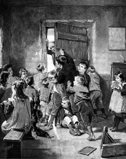 Barring-Out Day, 1898. Creator: Berlin Photographic Co.