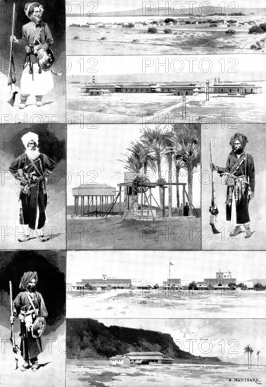 The Baluchistan Disturbance: views and military types of the district, 1898. Creator: Unknown.
