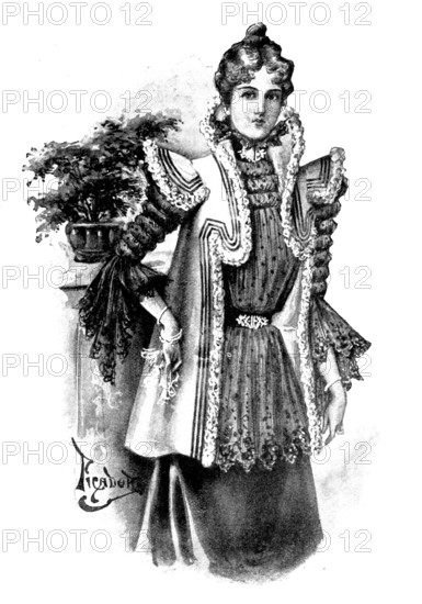 Ladies' Page: matinée of pink satin, 1898. Creator: Picador.