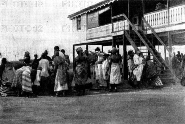 The French Aggressions in West Africa: scenes in the Royal Niger Company's Territory, 1898. Creator: Charles Forbes Harford-Battersby.