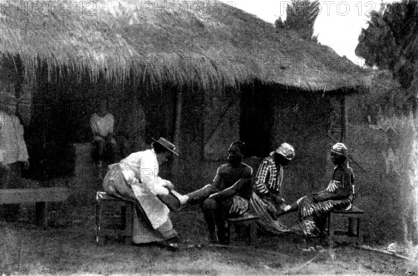 The French Aggressions in West Africa: scenes in the Royal Niger Company's Territory, 1898. Creator: Charles Forbes Harford-Battersby.