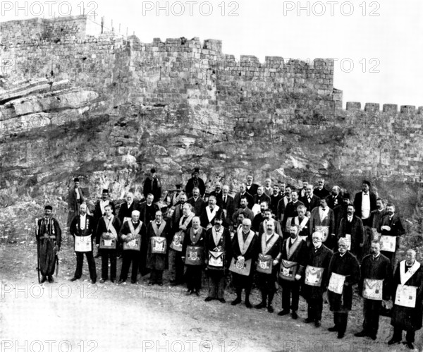 English Freemasons at Jerusalem, 1898. Creator: Unknown.