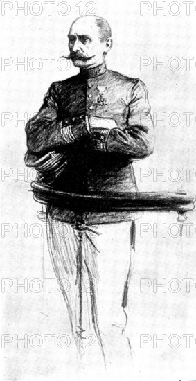 The Trial of M. Zola: Major Esterhazy, 1898. Creator: Unknown.