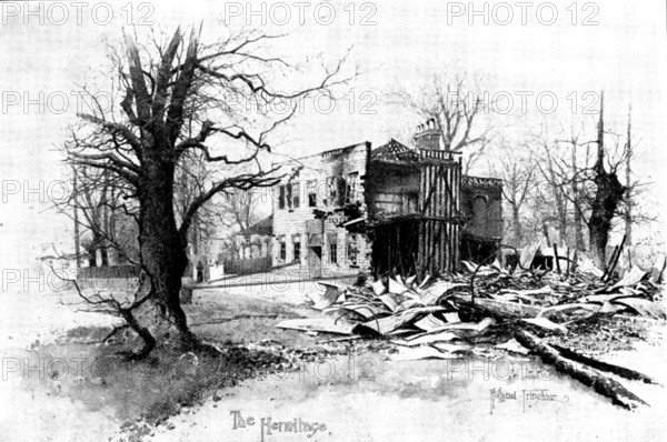 The Hermitage, club-house of the Surrey Golf Club, destroyed by fire, 1898. Creator: Unknown.