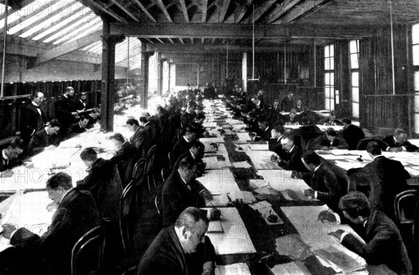 A part of the transfer office, Lipton, Limited, 1898. Creator: Reinhold Thiele.