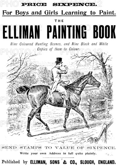 Advertisement for the Elliman Painting Book, 1898. Creator: Unknown.