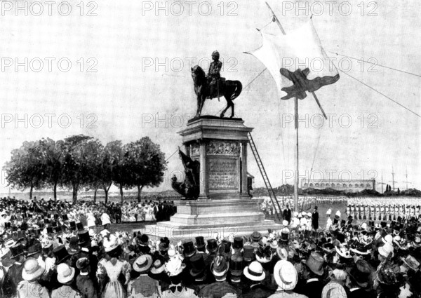 Statue of Lord Roberts unveiled at Calcutta by the Viceroy, Lord Elgin, 1898. Creator: Unknown.