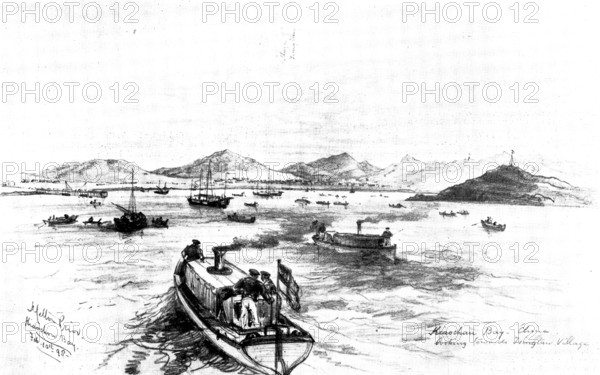 The Chinese Question - Kiao-Chau, Germany's newly acquired station: view of the bay..., 1898. Creator: Unknown.