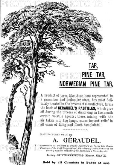 Advertisement for Géraudel's Pastilles, 1898. Creator: Unknown.