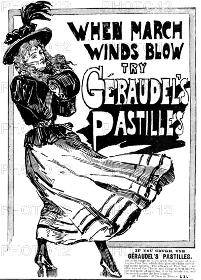 Advertisement for Géraudel's Pastilles, 1898. Creator: Unknown.