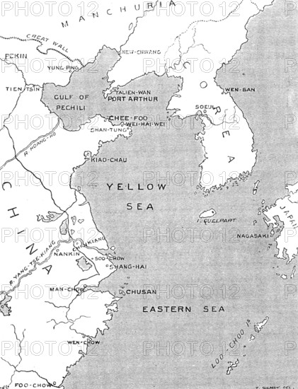 The Chinese Question: map showing positions of chief points of interest, 1898. Creator: Carl Hentschel.
