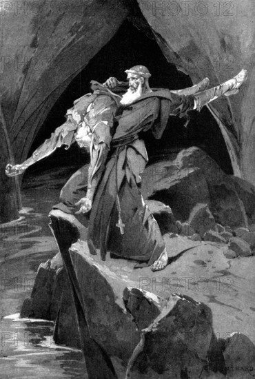 The Cave of Avarice: "I took the bodies...and dropped them in one by one", 1898. Creator: Unknown.