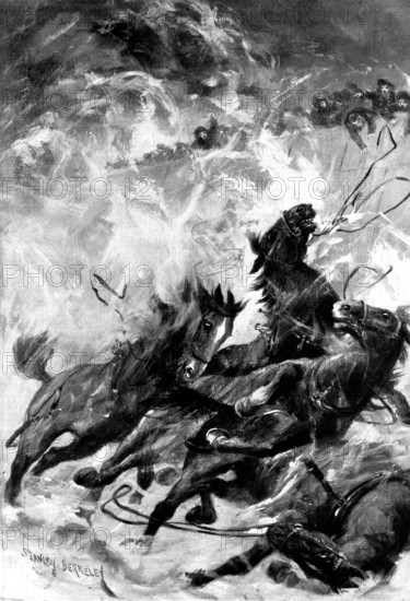 The Great Storm - Scene at Margate: horses drowned in the attempt to launch the life-boat, 1898. Creator: Unknown.