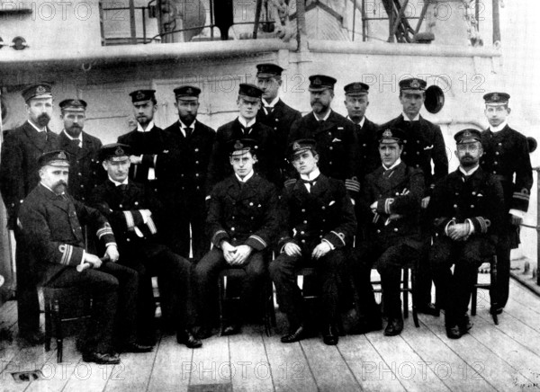 The Expedition against the Sierra Leone Insurgents: officers of H.M.S. "Fox", 1898. Creator: Unknown.