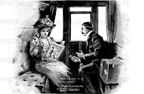 Advertisement for Ogden's 'Guinea-Gold' Cigarettes, 1898. Creator: Unknown.