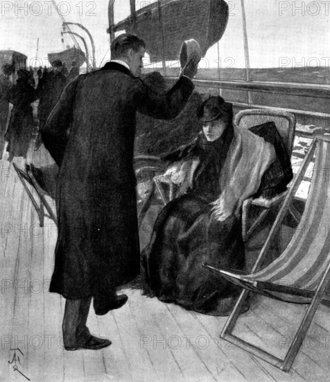 A Mad Move: Sir Robert lifted his cap..."I was looking for you, Miss Arlington", 1898. Creator: Unknown.