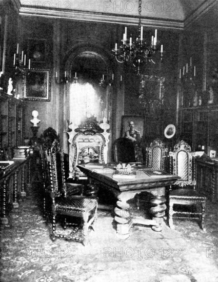 The King of Denmark's Eightieth Birthday: the King's Library in the Amalienborg Palace, 1898. Creator: Unknown.