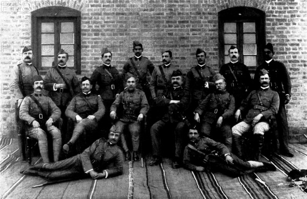 Officers and Military Asst. Surgeons who served...during the recent Indian Frontier Campaign, 1898. Creator: Unknown.