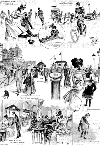 Easter Holiday Sketches at Brighton, 1898. Creator: Carl Hentschel.