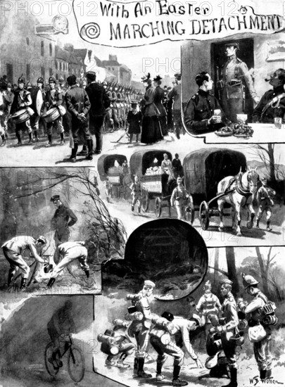 With an Easter Marching Detachment, 1898. Creator: Unknown.
