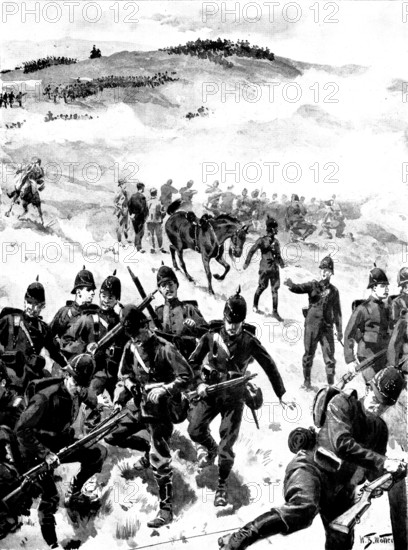 With an Easter Marching Detachment: end of the fray, 1898. Creator: Unknown.