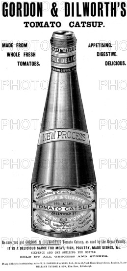 Advertisement for Gordon & Dilworth's Tomato Catsup, 1898. Creator: Unknown.