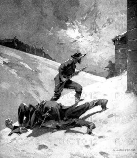 The Sergeant of the Guard: The next instant the...prisoner had the carbine, 1898. Creator: Unknown.