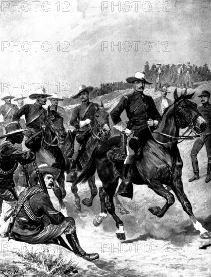 The Spanish-American Crisis: types of the United States Army in campaigning uniform, 1898. Creator: Unknown.