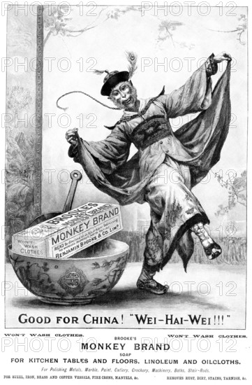 Advertisement for Brooke's Monkey Brand Soap, 1898. Creator: Unknown.